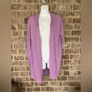 Eileen Fisher Open Cardigan Lavender Dusk linen cotton blend size medium
